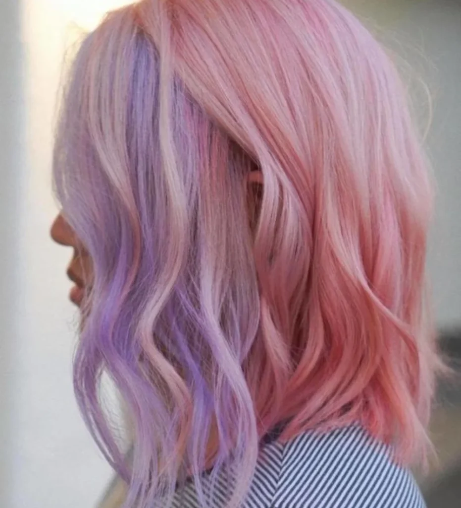 7. Mystical Streaks: Pink and Lavender Highlights 