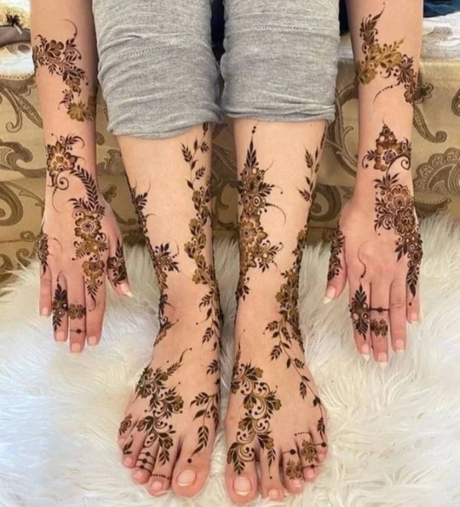 Hand And Feet Mehndi Design