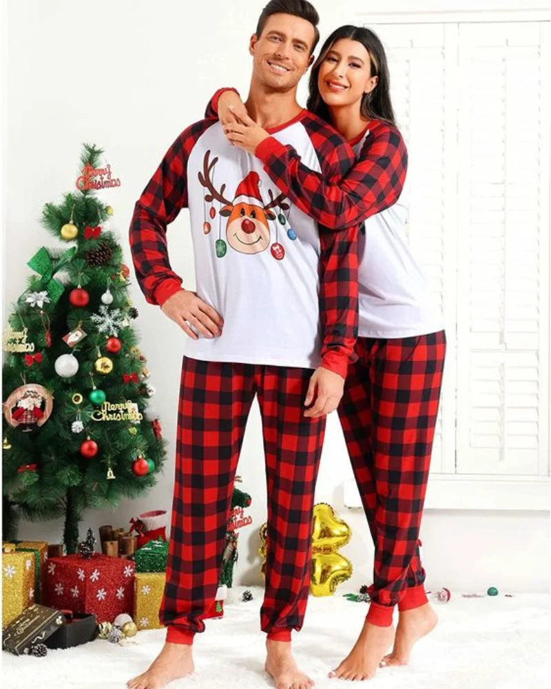 Matching Pajama Perfection Couple